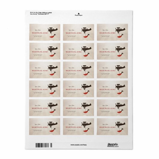 Dream Reisbureau Etiket (Full Sheet)