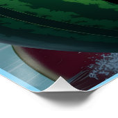 Dream Ride – Cute Girl on Watermelon Whale Fantasy Perfect Poster (Hoek)