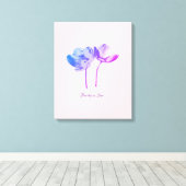 Dream Romantic Flowers – Elegant Fantasy Nature Canvas Afdruk (Insitu (Houten vloer))