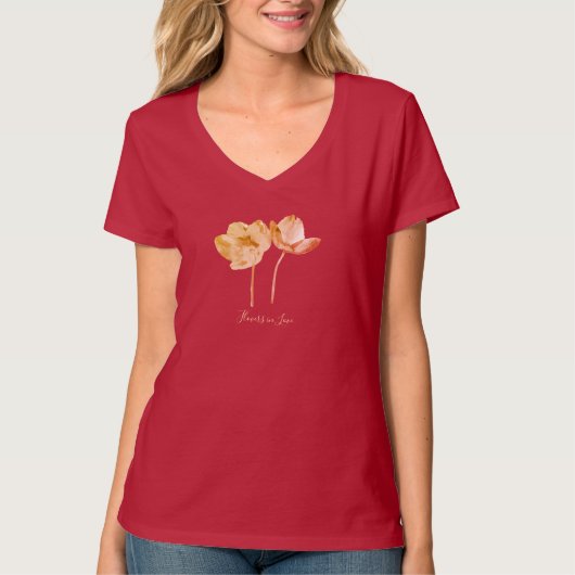 Dream Romantic Flowers  – Elegant Fantasy Nature  T-shirt (Voorkant)