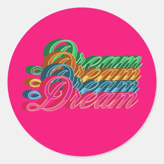 Dream Ronde Sticker (Voorkant)