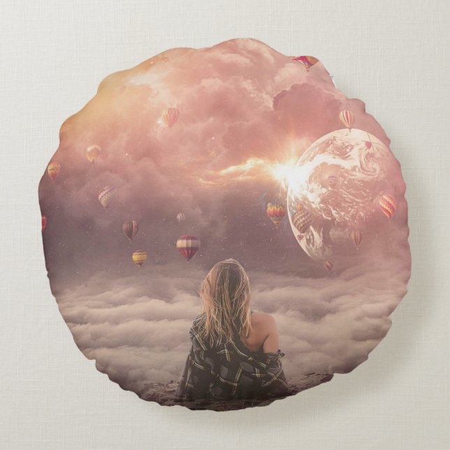 Dream Round Pillow Rond Kussen (Achterkant)