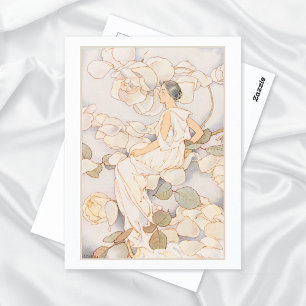 Dream Rozen White Flower  Briefkaart