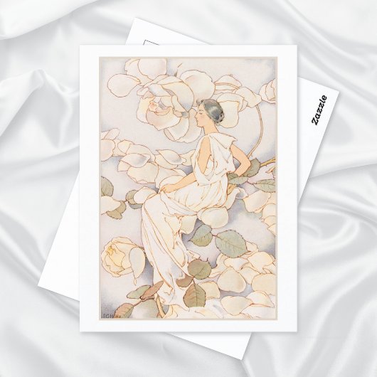 Dream Rozen White Flower  Briefkaart