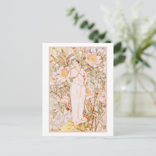 Dream Rozen Wild Roos Fairy Briefkaart (Staand voorkant)