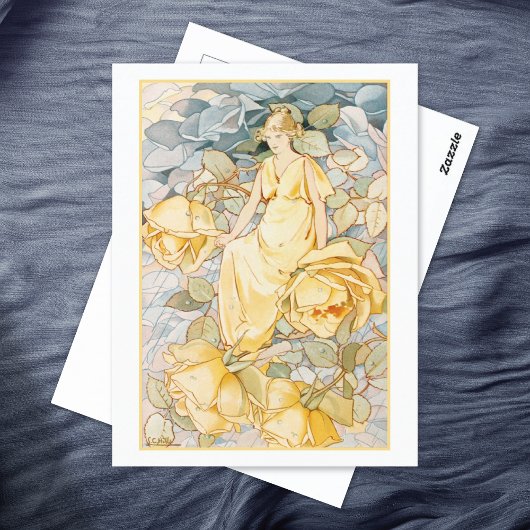 Dream Rozen Yellow Flower Fairy Briefkaart