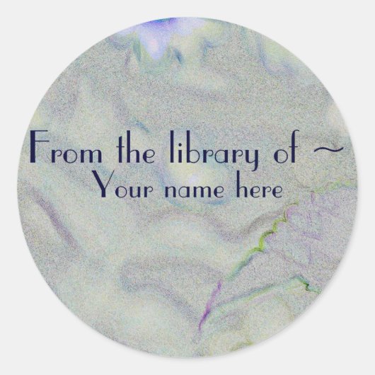 Dream Scene Bookplate Gepersonaliseerd Ronde Sticker (Voorkant)