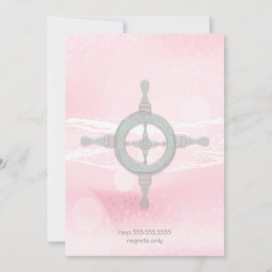 Dream Shore Beach Anjer Roze Save the Date (Achterkant)