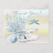 Dream Shore Beach Blue Bedankt Briefkaart (Voorkant)