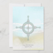 Dream Shore Beach Blue Weddenschap Save the Date (Achterkant)