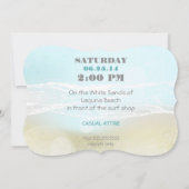 Dream Shore Beach Blue Wedding Invite Kaart (Achterkant)