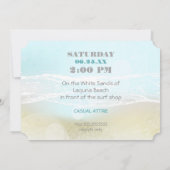 Dream Shore Beach Blue Wedding Invite Kaart (Achterkant)