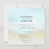 Dream Shore Beach Blue Wedding Invite Kaart (Achterkant)