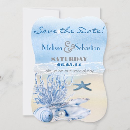 Dream Shore Beach Heel Blue WeddingSave the Date Save The Date (Voorkant)