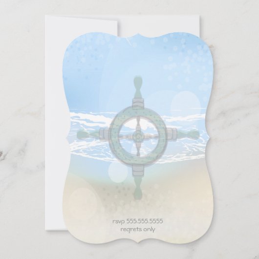 Dream Shore Beach Heel Blue WeddingSave the Date Save The Date (Achterkant)