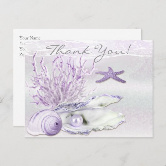 Dream Shore Beach Orchid Bedankt Briefkaart (Voorkant / Achterkant)