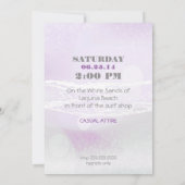 Dream Shore Beach Orchid Wedding Invite Kaart (Achterkant)