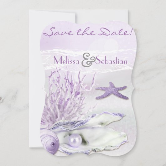 Dream Shore Beach Orchid Wedding Save the Date (Voorkant)