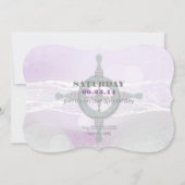 Dream Shore Beach Orchid Wedding Save the Date (Achterkant)