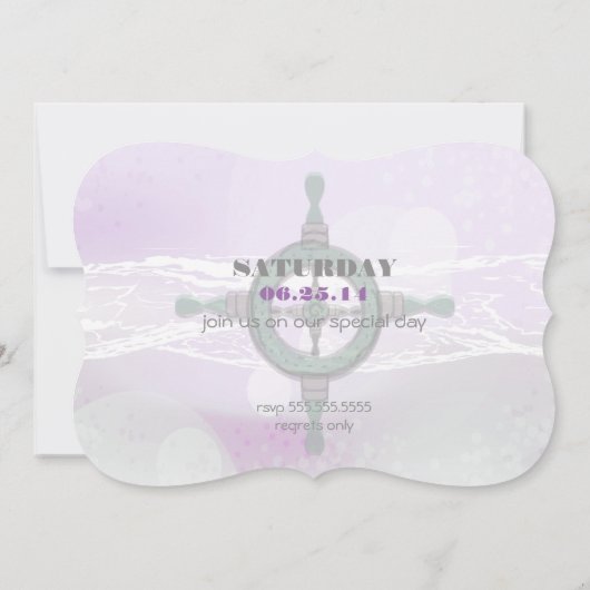 Dream Shore Beach Orchid Wedding Save the Date (Achterkant)