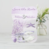 Dream Shore Beach Orchid Wedding Save the Date (Staand voorkant)