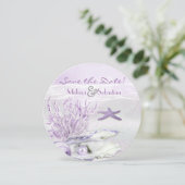 Dream Shore Beach Orchid Wedding Save the Date (Staand voorkant)