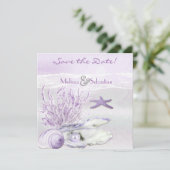Dream Shore Beach Orchid Wedding Save the Date (Staand voorkant)
