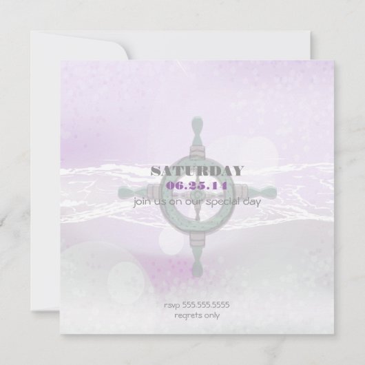 Dream Shore Beach Orchid Wedding Save the Date (Achterkant)