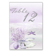 Dream Shore Beach Orchid Wedding Table Kaart (Voorkant)