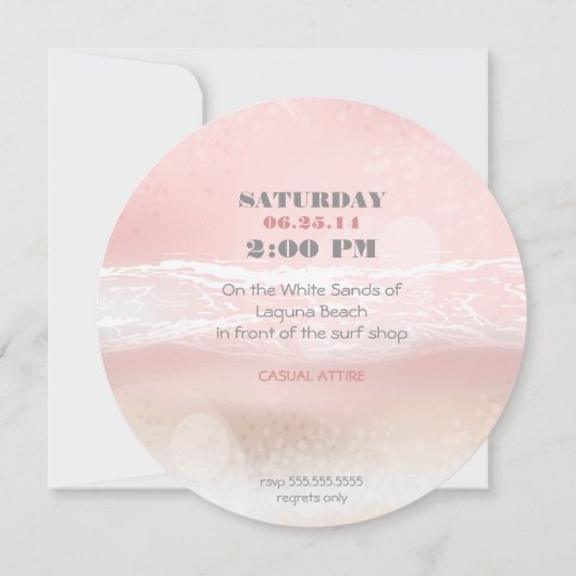 Dream Shore Beach Wedding Kaart (Achterkant)