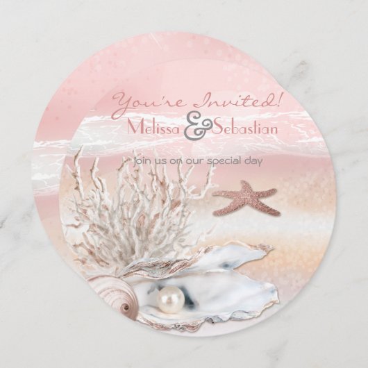 Dream Shore Beach Wedding Kaart (Voorkant / Achterkant)