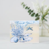 Dream Shore Beach Zeer blauw Dank u Briefkaart (Staand voorkant)