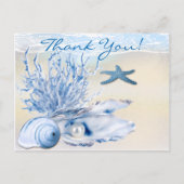 Dream Shore Beach Zeer blauw Dank u Briefkaart (Voorkant)