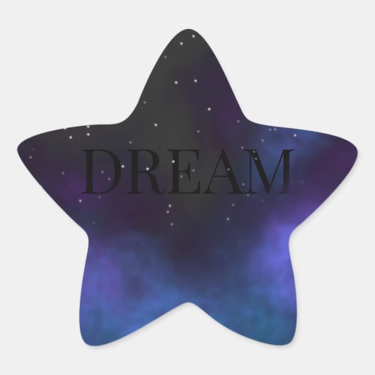 Dream Space Nebula Grote klok Ster Sticker (Voorkant)
