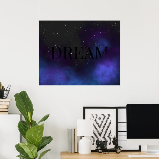 Dream Space Nebula Poster (Thuiskantoor)