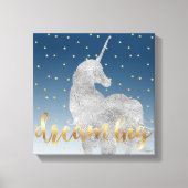 Dream Stars Eenhoorn Canvas Afdruk (Voorkant)