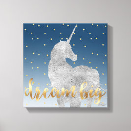 Dream Stars Eenhoorn Canvas Afdruk