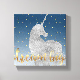 Dream Stars Eenhoorn Canvas Afdruk