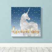 Dream Stars Eenhoorn Canvas Afdruk (Insitu (Houten vloer))