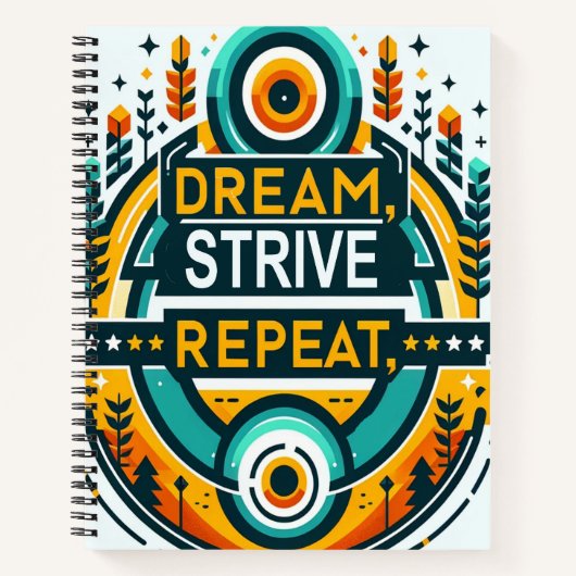 Dream Strive Herhalen Notitieboek (Voorkant)