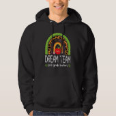 Dream Team 2nd Grade Teachers Boho Rainbow Leopard Hoodie (Voorkant)