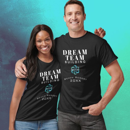 Dream Team Building Black en White Logo Employee T-shirt