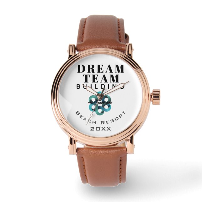 Dream Team Building Company Logo Medewerker Horloge (Voorkant)
