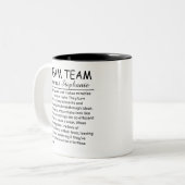 Dream Team Definition Tweekleurige Koffiemok (Voorkant links)