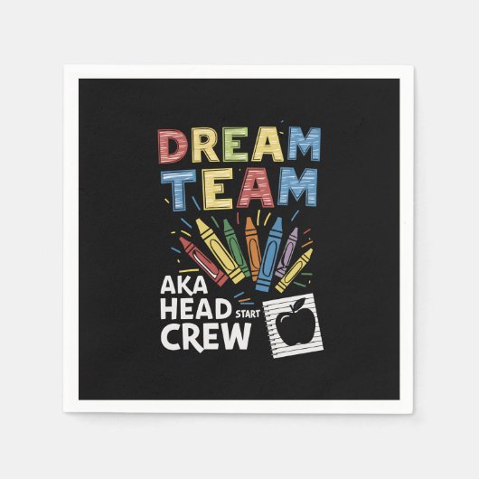 Dream Team Hoofd Bemanner Kindertijd Servet (Voorkant)