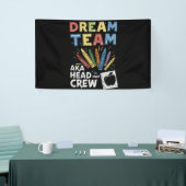 Dream Team Hoofd Bemanner Kindertijd Spandoek (Beurs)