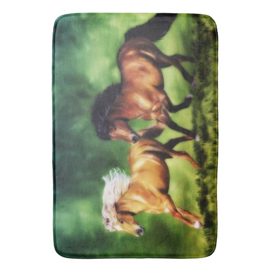 Dream Team IJslandse paarden lopen Badmat (Voorkant Verticaal)