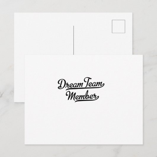 Dream Team Member Briefkaart (Voorkant / Achterkant)