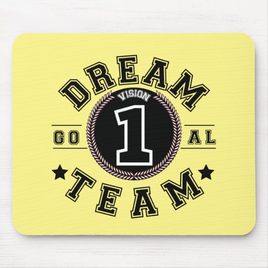 Dream Team One Vision One Goal Teamwork Kantoor Mo Muismat (Voorkant)