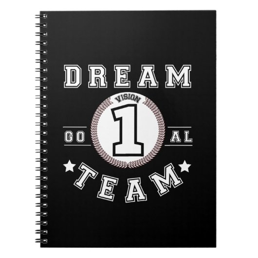 Dream Team One Vision One Goal Teamwork Kantoor Notitieboek (Voorkant)